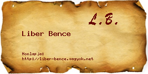 Liber Bence névjegykártya