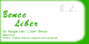 bence liber business card